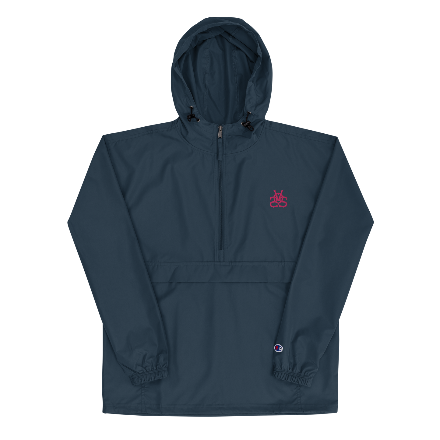 "Logo" Packable Jacket Navy